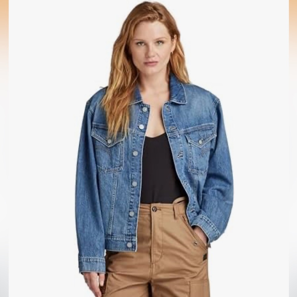 G-STAR Women's Relaxed Oversized Denim Jacket Size S NEW $190 Retail